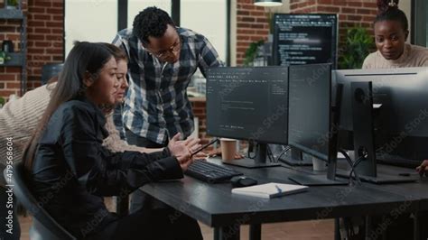 A team of software engineers collaborating